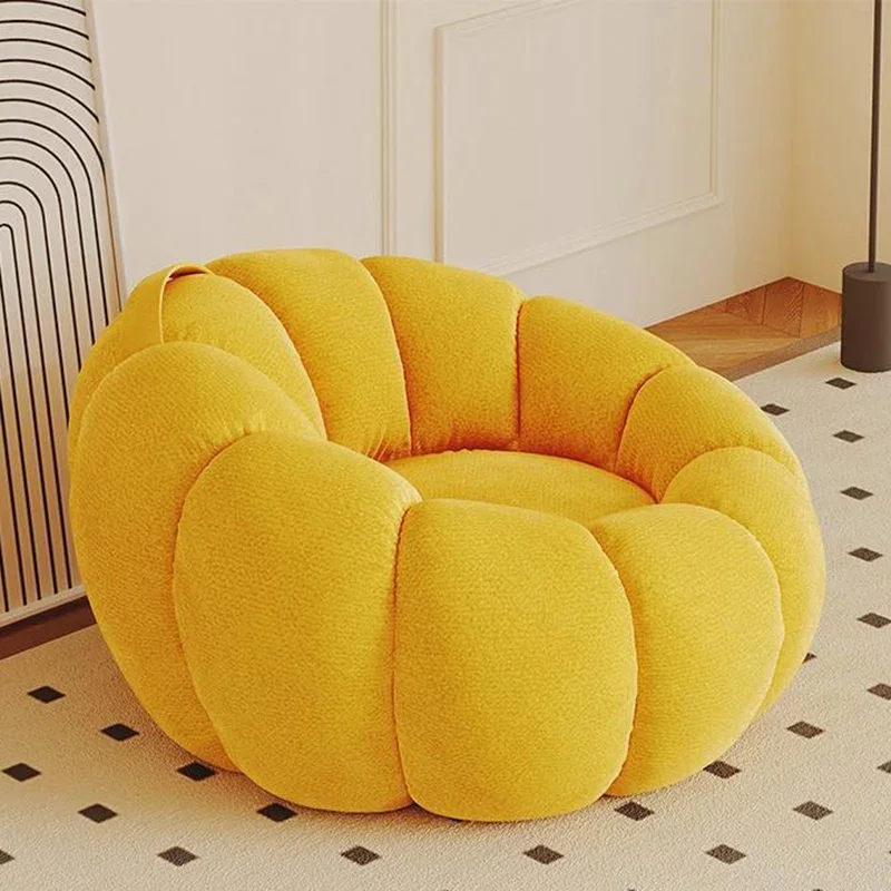 Corner Office Modern Bean Bag Small Romantic Kids Round Kawaii Puffs Sofa Reading Lounge Yellow Sitzsack Living Room Furniture