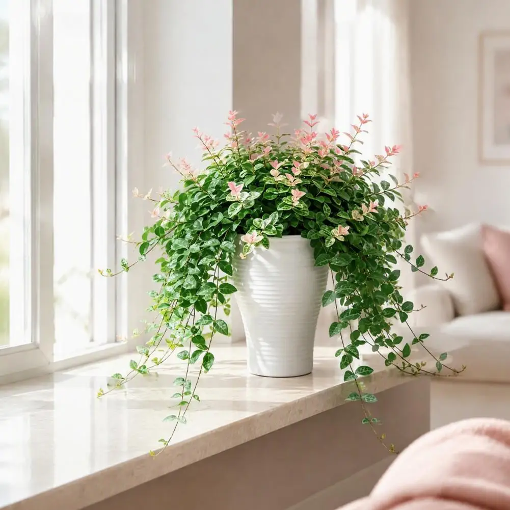 Indoor Planter Pot Self Watering Planter Pot with Removable Ribbed Flower Container for Indoor Outdoor Plants Modern Plant Pot