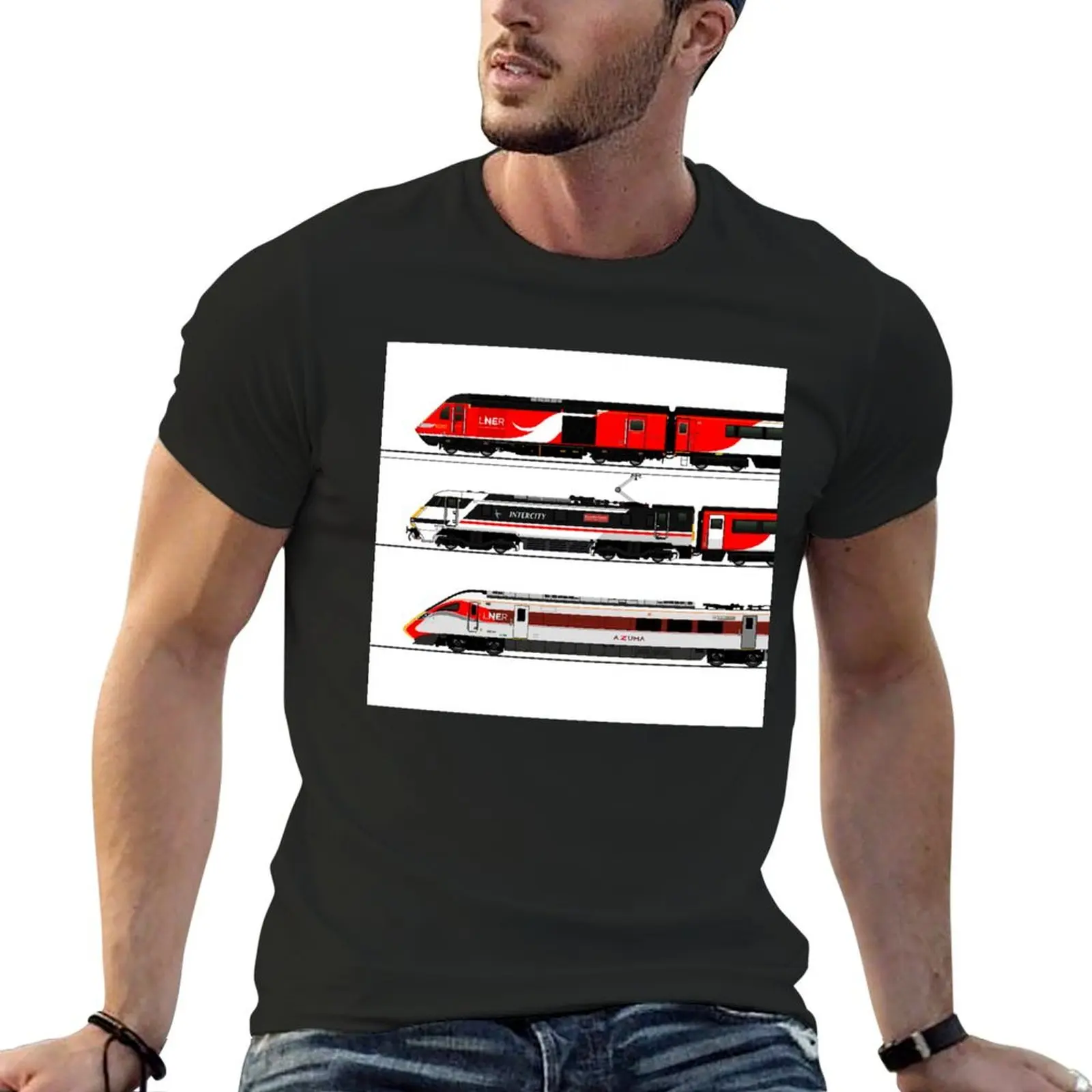 LNER LOCOMOTIVES T-Shirt customs graphic t shirts heavyweight t shirts for men