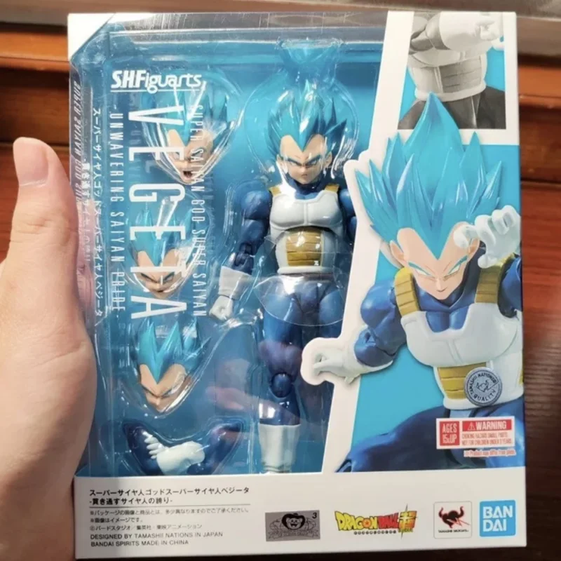 Original Bandai Sh Figuarts Shf Dragon Ball Blue Vegeta Hair Action Figures Anime Model Toys Figura Collection Gift