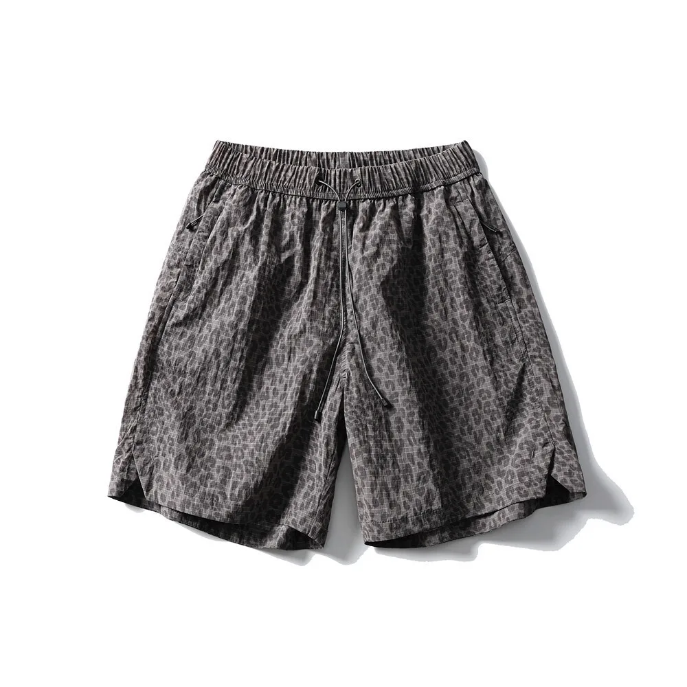 

Men's Summer Loose Leopard Print Shorts Casual Gradient Sports Quick Dry Five-Quarter Length Hip Hop Style Cargo Pants
