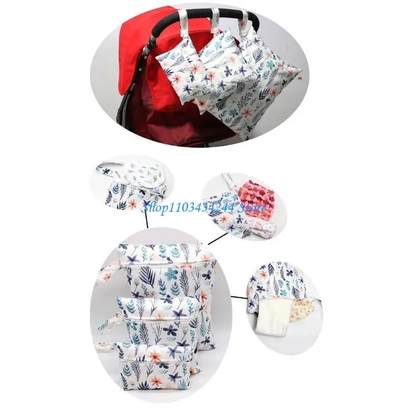 أكياس معلقة مبللة قابلة لإعادة الاستخدام حقيبة حفاضات السفر متعددة الوظائف معلقة جيب حقيبة تخزين الوسادة الصحية المحمولة #3