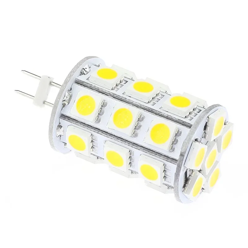 27Led G4 Dimmable Corn  Bulb SMD 5050 12V 4W White  Warm White 540-594LM Indoor Professional Sailing 5pcs/lot