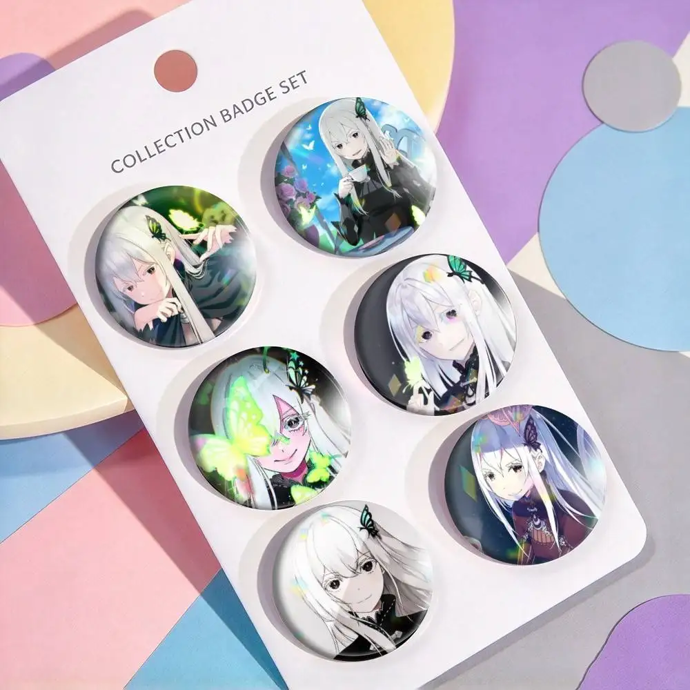 Anime Re Zero-O E-Echidna  25 32 44 58 75mm Badges Personalized Round Brooches Pins Accessory Gift