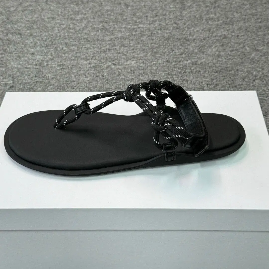 

Luxury Women's Casual Flat Sandals, Masterfully Crafted Woven Sandals, Flip-flops, Casual Rope-knot Retro Beach Sandals