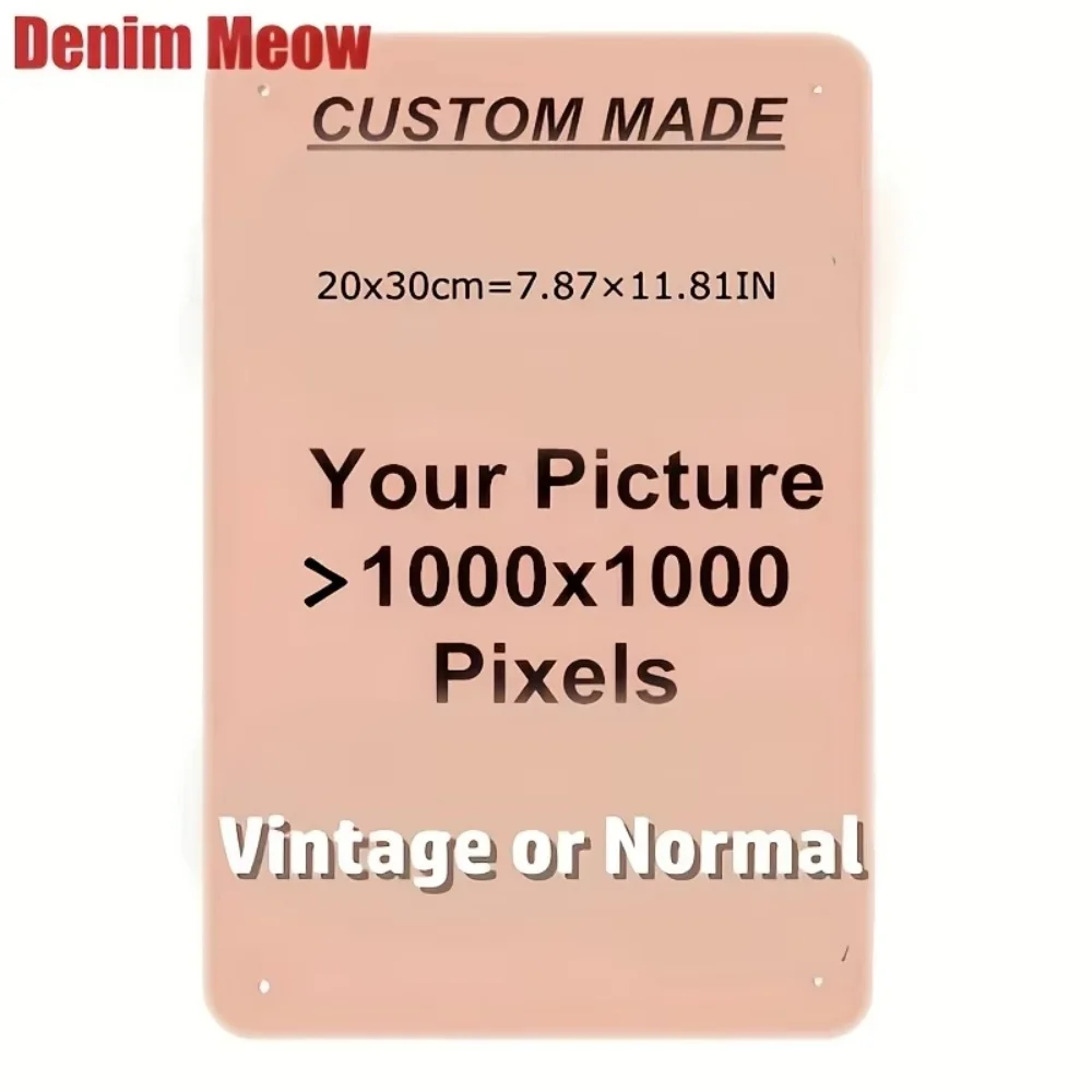 Creative Custom Pet Image Tin Plate, Personal Photo Print Retro Iron Sign, Waterproof Anti-fade Ornament For Indoor Wall Decor