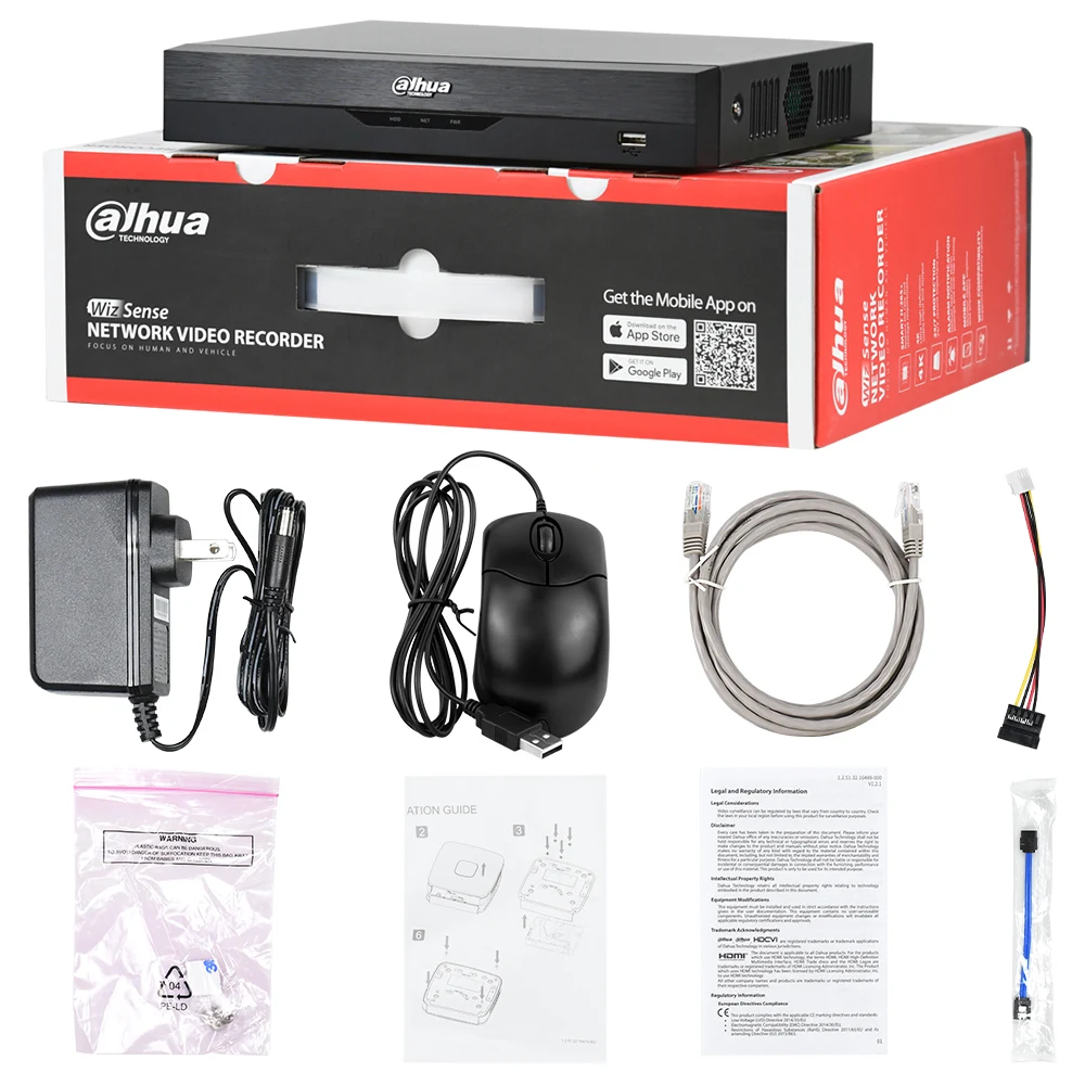

Dahua 4 Ch 4PoE 1HDD WizSense Network Video Recorder for 12MP/ 8MP/ 5MP/4MP/1080P/720p IP Camera Face detection Recognition SMD