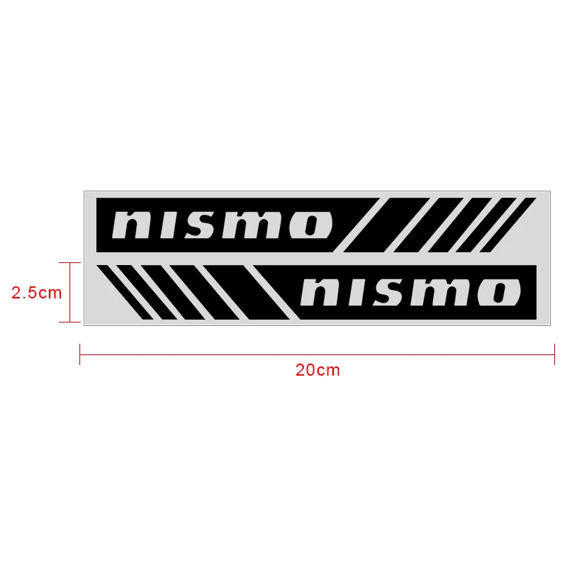 Car Styling 2Pcs Rearview Mirror Decal Stickers For Nismo Logo Emblem R34 GTR Nissan Tiida Sylphy Teana X Trail T32 accessories