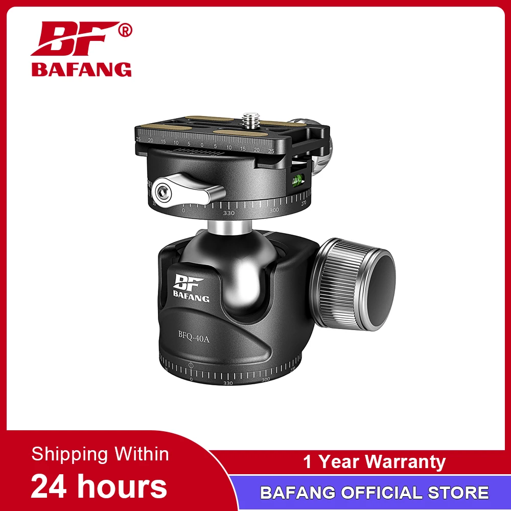 BAFANG BFQ-40A Aluminum Professional Camera 40mm Ball Head Tripod Panoramic Head With Quick Release Plate For ARCA Camera