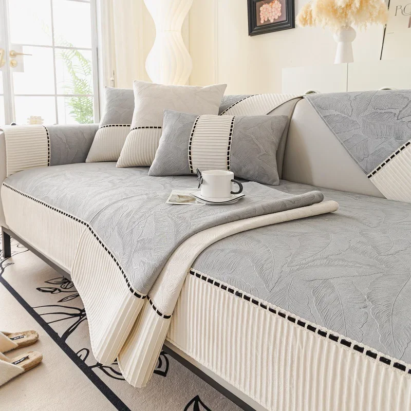 Non-slip Cotton Sofa Cover for Living Room Four Seasons Universal Sofa Cushion Mat Fresh Style Simple Sofa Towel Couch Decor