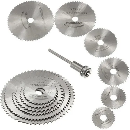 River World Riverworld Metal 6 Piece Mini Drill Bit Wood Cutting Round Steel Blade Disc Saw Set Kit