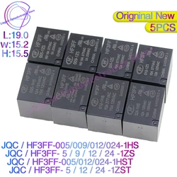 5Pcs HF3FF- 005 / 009 / 012 / 024-1HS 1HST JQC-3FF-5/9/12/24VDC -1ZS 1ZST(551) 4PIN 5PIN 10A Relay hf3ff-12V-1ZS JQC-3FF-24V-1HS