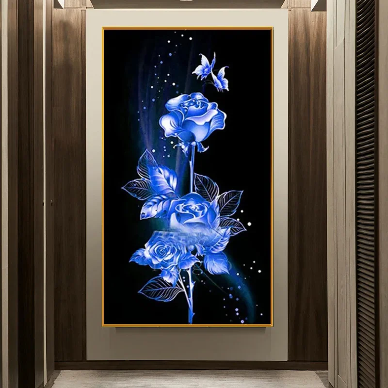 5D Diamond Painting Night Rose DIY Full Diamond Art Embroidery Office Living Room Home Decor Diamond Cross Stitch Kits