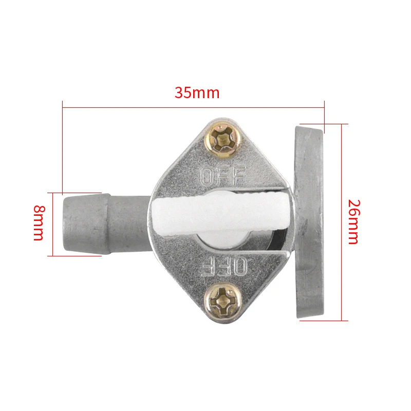 Aluminum Alloy Fuel Tank Switch Fuel Valve Faucet Switch Carburetor Oil Switch for 49Cc Mini Pocket Bike Motorcycle Parts