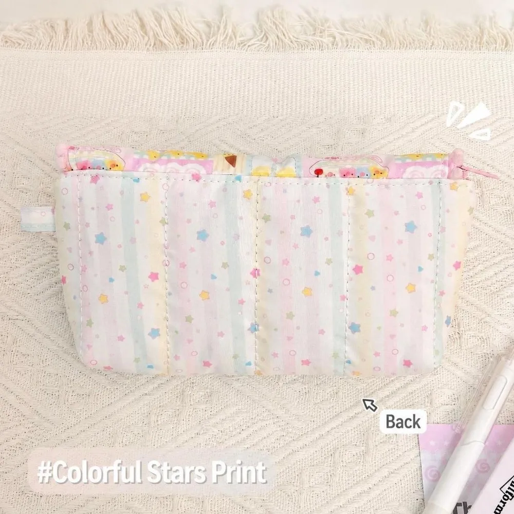 Japanese Dessert Rabbit Print Pencil Case Large Capacity Multifunctional Pen Bag Flap Button-down Pencil Pouch Students