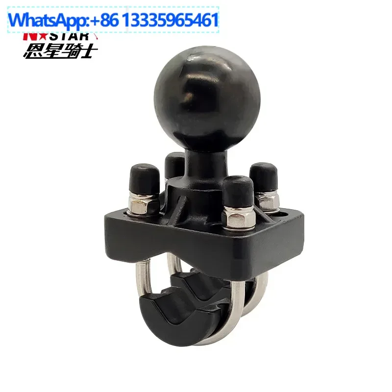 

2PCS Compatible round tube industrial navigator bracket, doubleU-bolt1.5inch ball head agricultural machinery forklift bracket