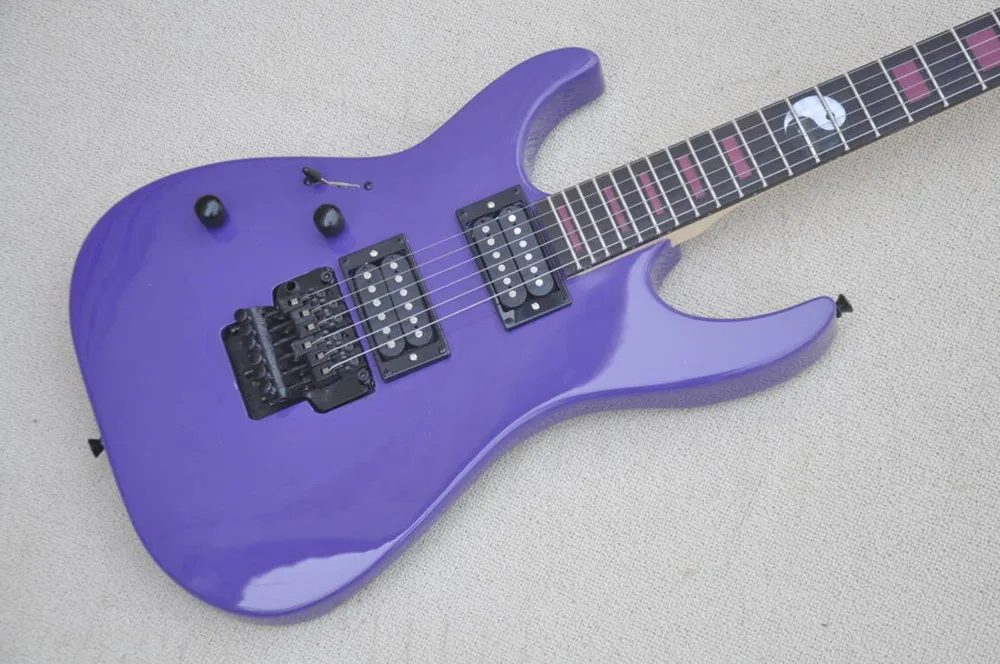 Left Handed Purple body Electric Guitar with Black Hardware,Rosewood Fretboard ,Provide customized service