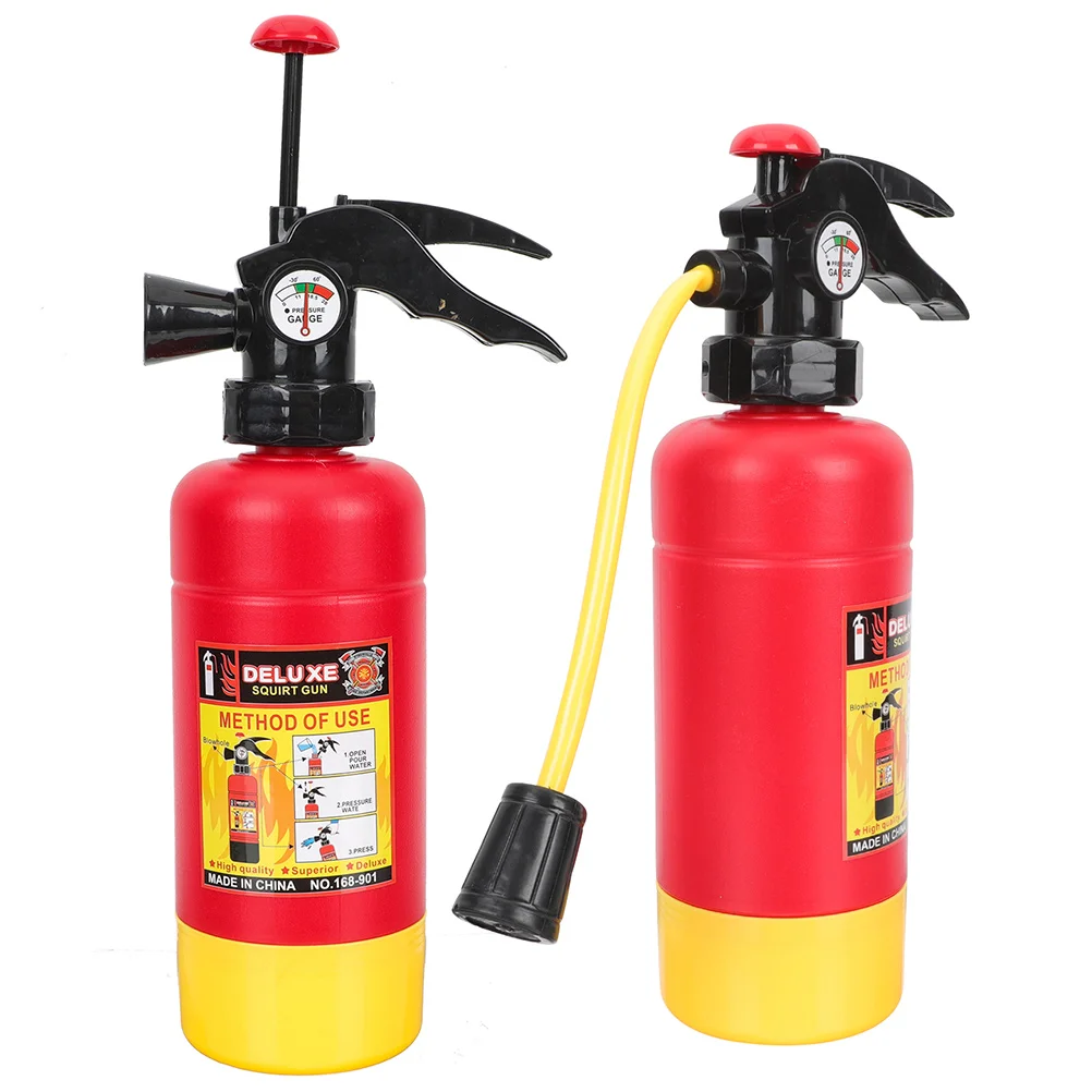 2 Pcs Electric Water Fire Extinguisher Outdoor Toys Spray Plaything Red Child Kids
