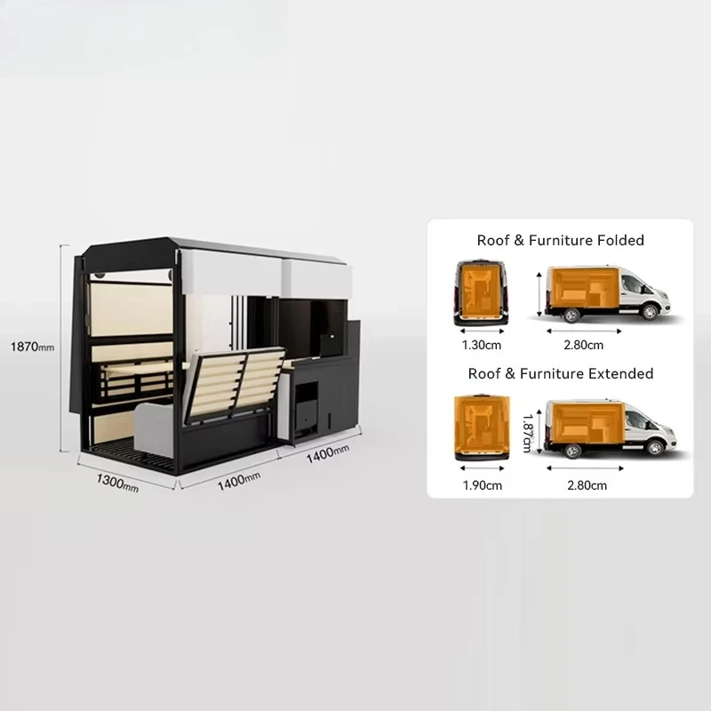 Boondocking Ready Campervan Kit Conversion Small Box Module for Off Grid Glamping and Stealth Camping Gear