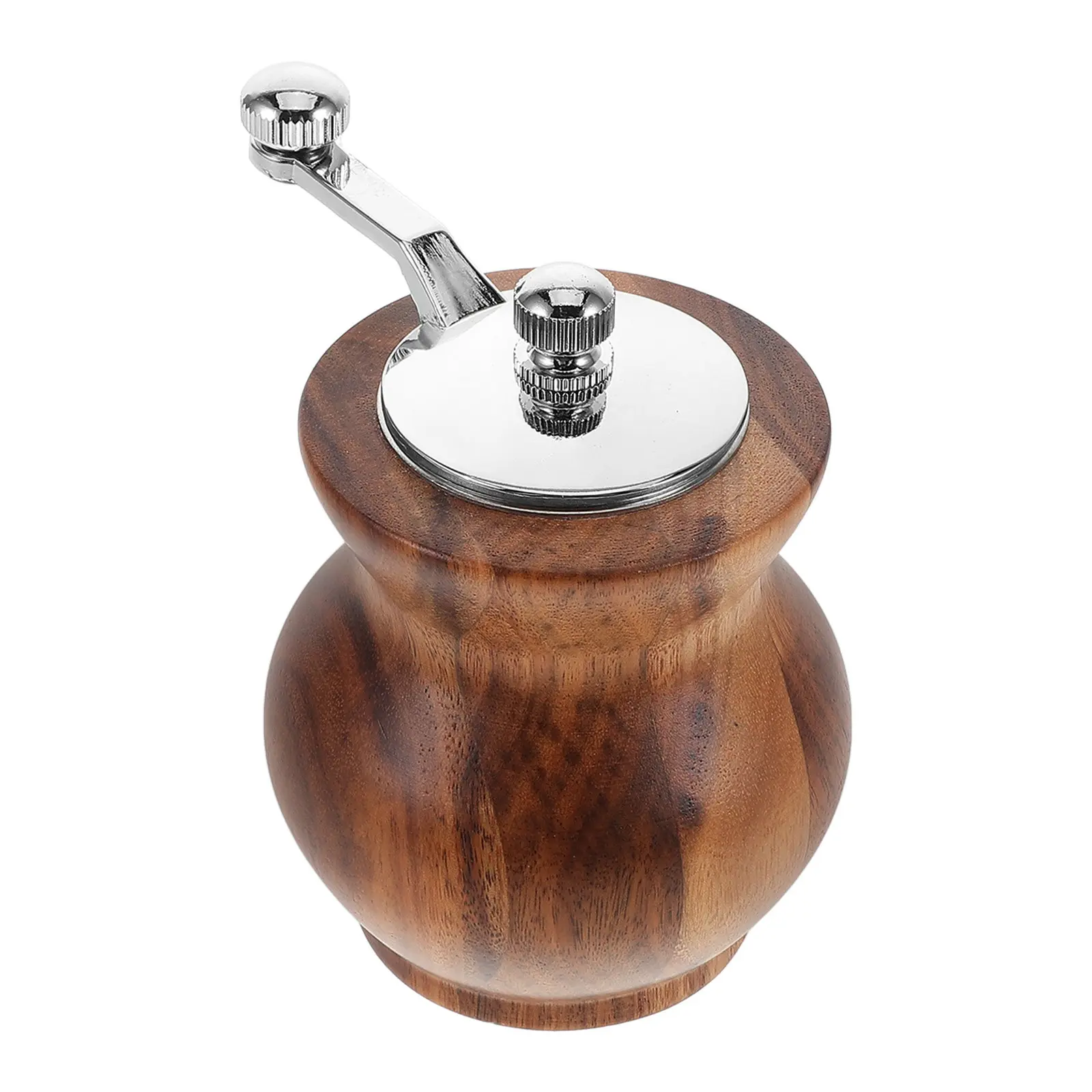 Hand-Operated Pepper Grinder Wooden Salt Spice Grinder Adjustable Coarseness for Kitchen Bbq Cooking Portable Mini