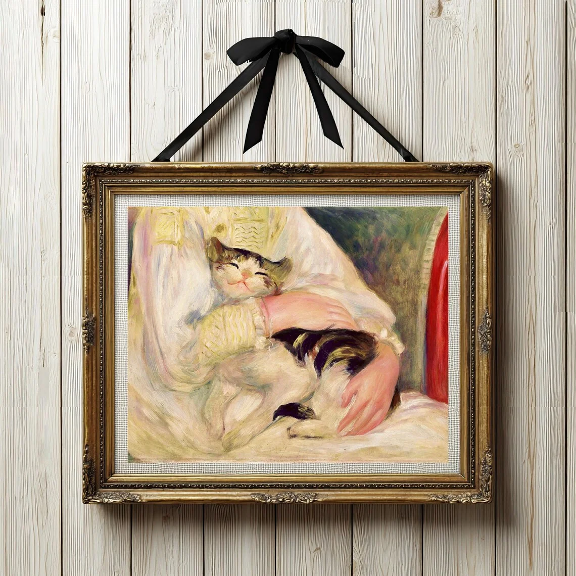 Vintage Cat Print, Renoir Cat  - Home Decor Cat review and price