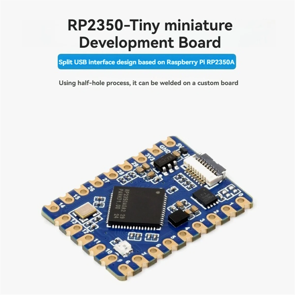 ATP-For 2 RP2350 Tiny Kit Mini Development Board RP2350A for DIY Projects and Development
