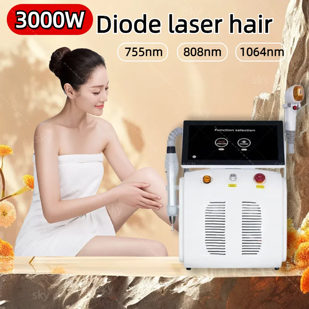 2 In 1 808 Diode Laser Penghilang RambutPermanen Q Switched Nd Yag Portabel 1064Nm 1320 Nm Mesin Laser Penghilang TatoPicosec