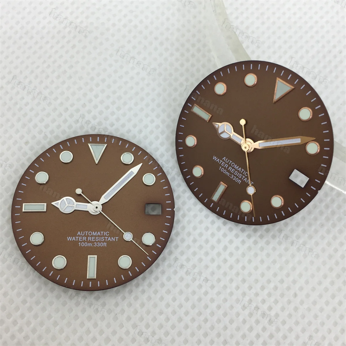 NH35 29mm Dial Brown Rose Gold Lamp with Hand Suitable for NH35 NH36 Movement