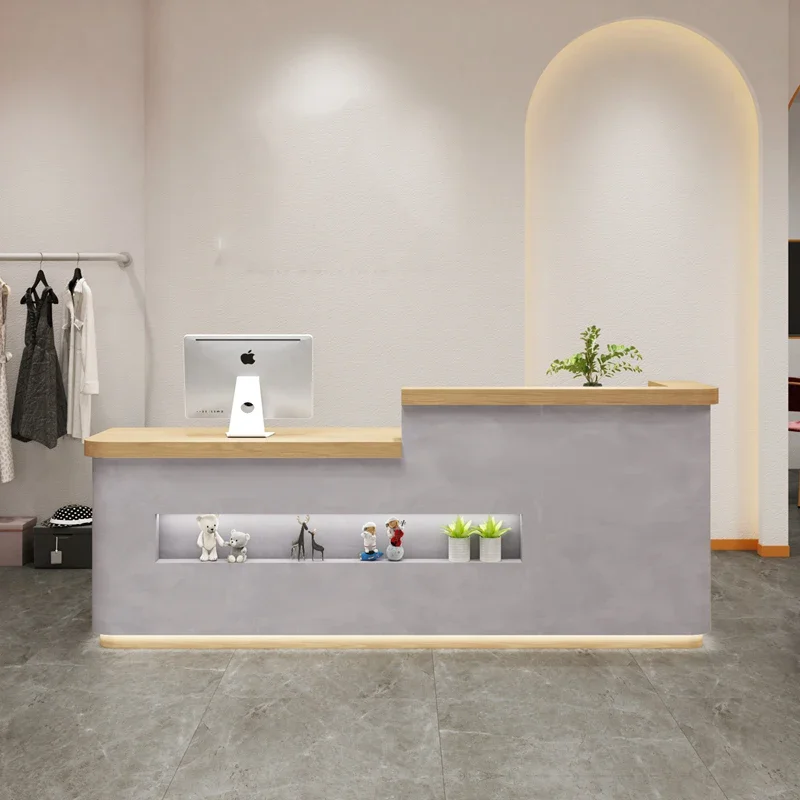 Office Secretary Furniture Beauty Salon Storage Customer Center Counter Reception Table Lectern Simple Desk Podium Professional