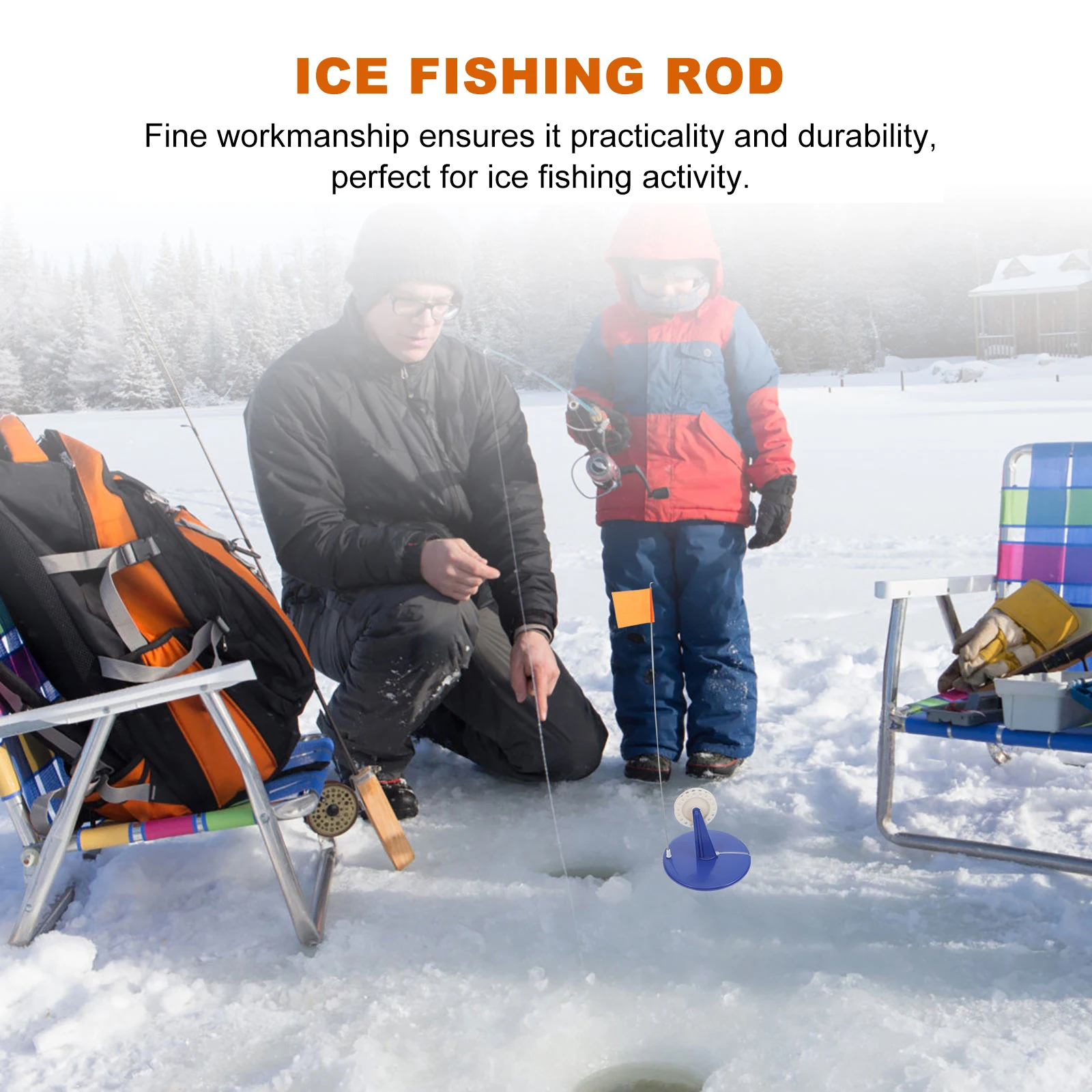 

Ice Fishing Flag Portable Flag Durable ABS Material Strong Stable Unbreakable Long Time Use Winter Angling Supply