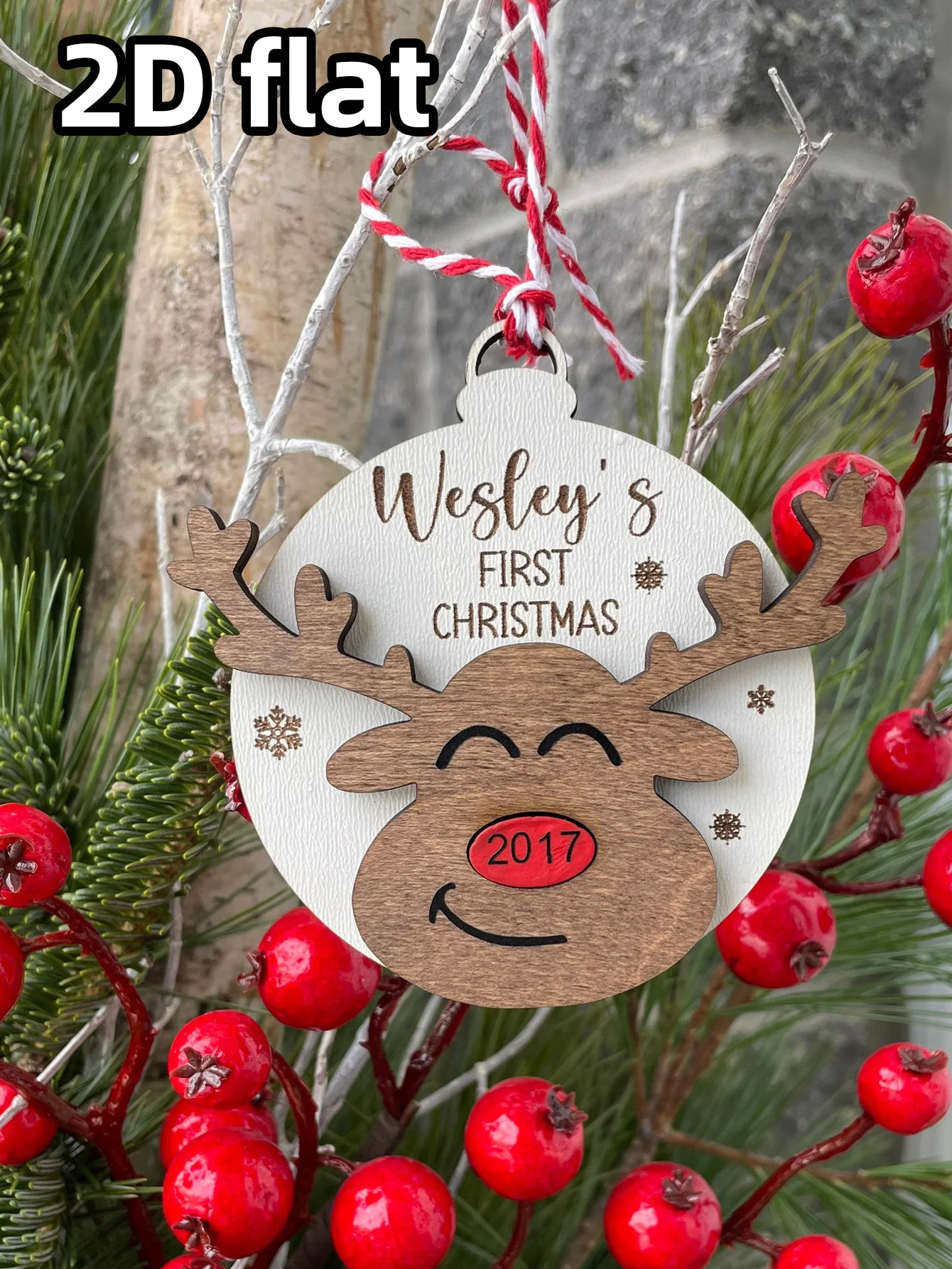 زينة عيد الميلاد الأولى للطفل - تذكار للعطلات المميزة - زينة شجرة عيد الميلاد المخصصة - هدية خاصة للأطفال لـ Ho