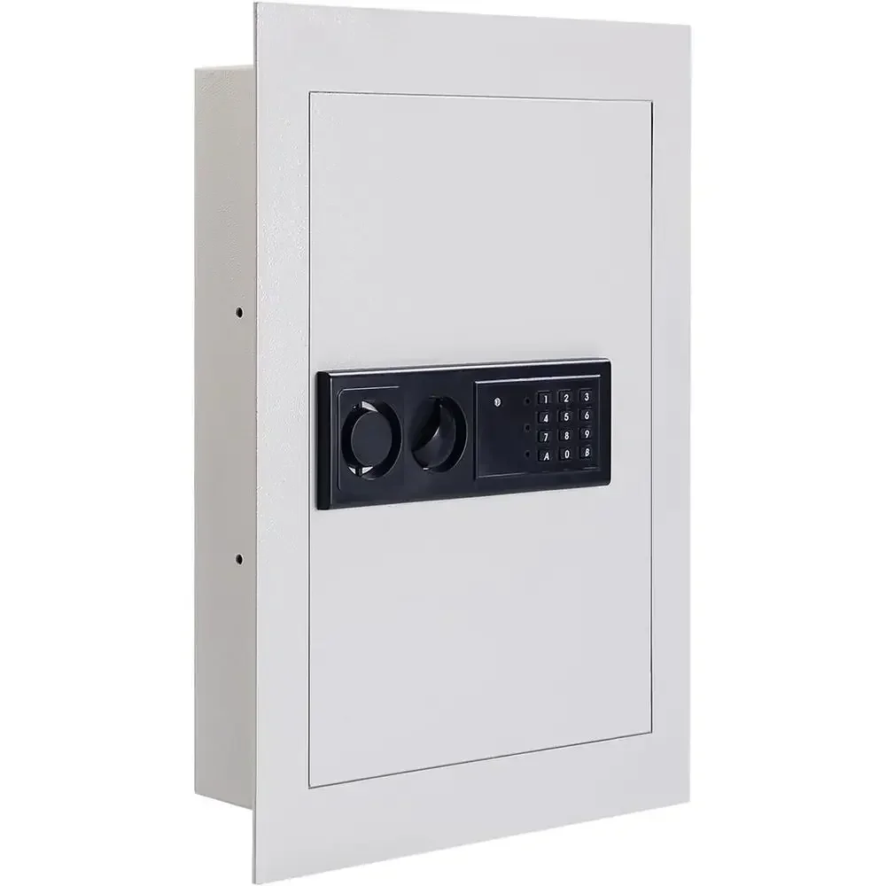 22 Tall Digital Keypad Wall Safe with Removable Shelves for Firearms and Valuables (White)