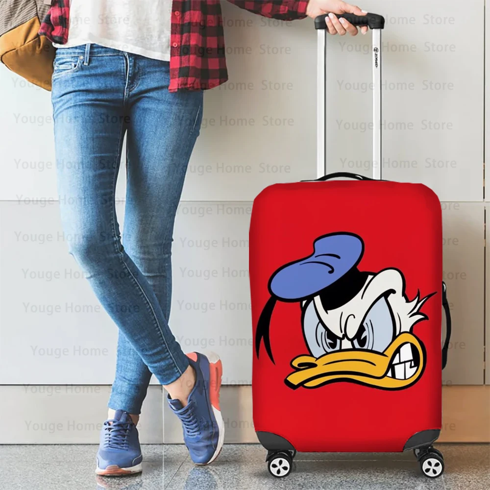 World Travel Suitcase Protective Cover Disney Donald Duck Daisy Pattern Dust and Scratch Protection Cover for 18-28 Inch Luggage