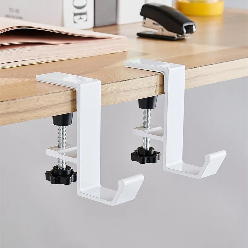 4-1pcs Adjustable Desk Edge Hook Gaming Headset Desk Hanger Hook Headphone Stand Holder Backpack Handbag Storage Hook Holder