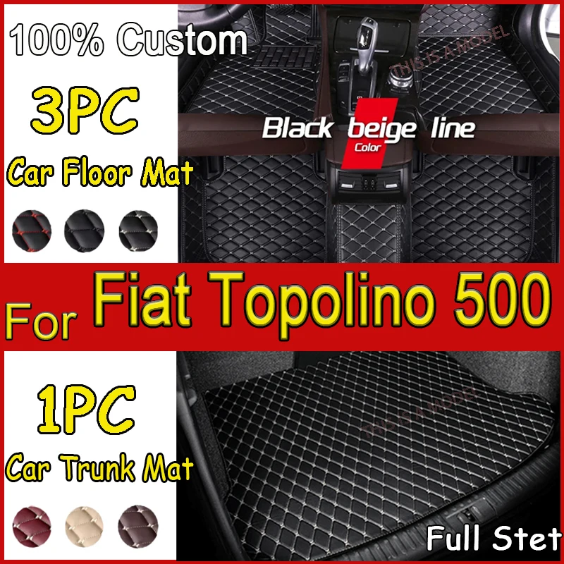 Car Floor Mats For Fiat Topolino 500 2012 2011 Auto Interiors Accessories Styling Custom Foot Rugs Products Replacement Parts