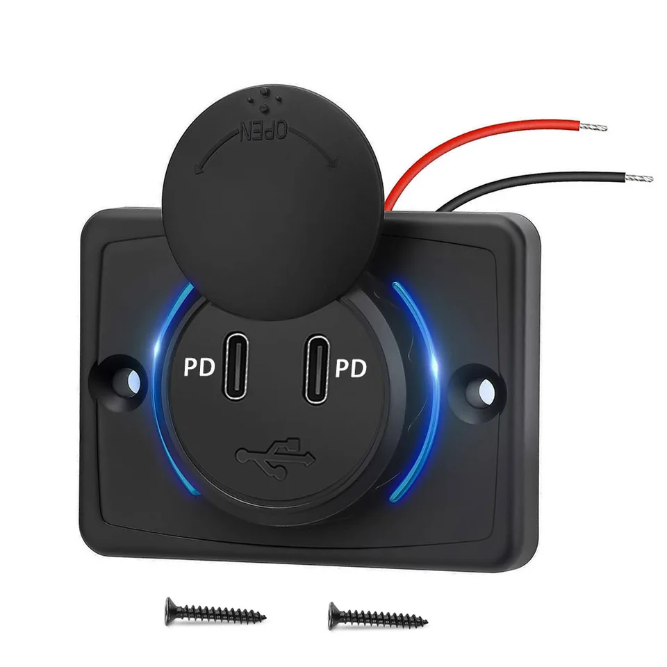Caricatore Auto Usb C Thlevel Presa USB Caricabatteria Auto QC3.0 E Tipo C PD 45W Caricatore Led Caricatore Auto Usb C Thlevel Presa USB Caricabatteria Auto QC3.0 E Tipo C PD 45W Caricatore Led