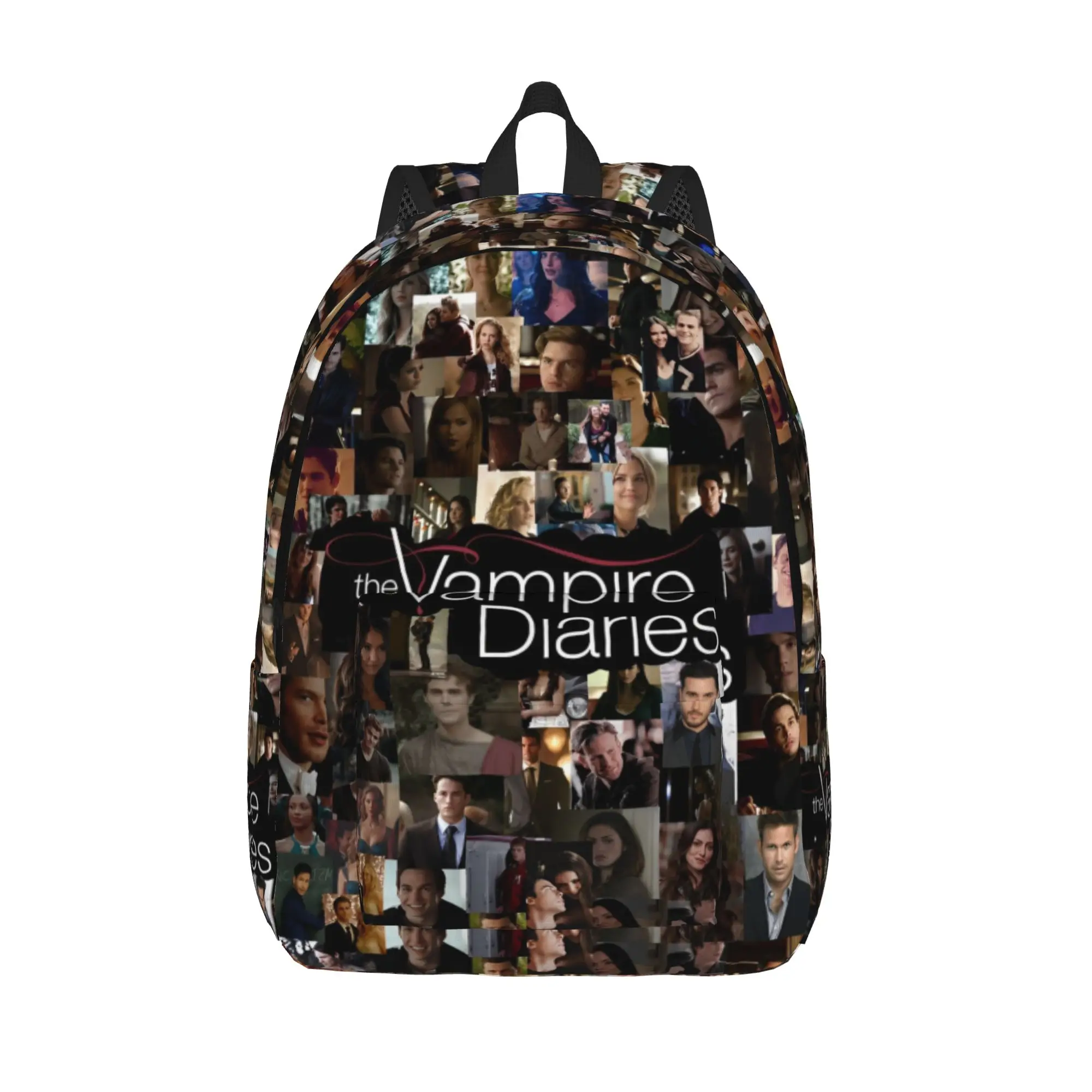 

The Vampire Diaries Collage Backpack for Men Women Cool Student Business Daypack TV Series Laptop Canvas Bags Outdoor