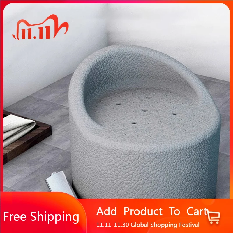 

Portable Elderly Bathroom Chair Shower Foot Nordic Bedroom Stool Small Designer Space Saving Sauna Tabouret Bathroom Furniture