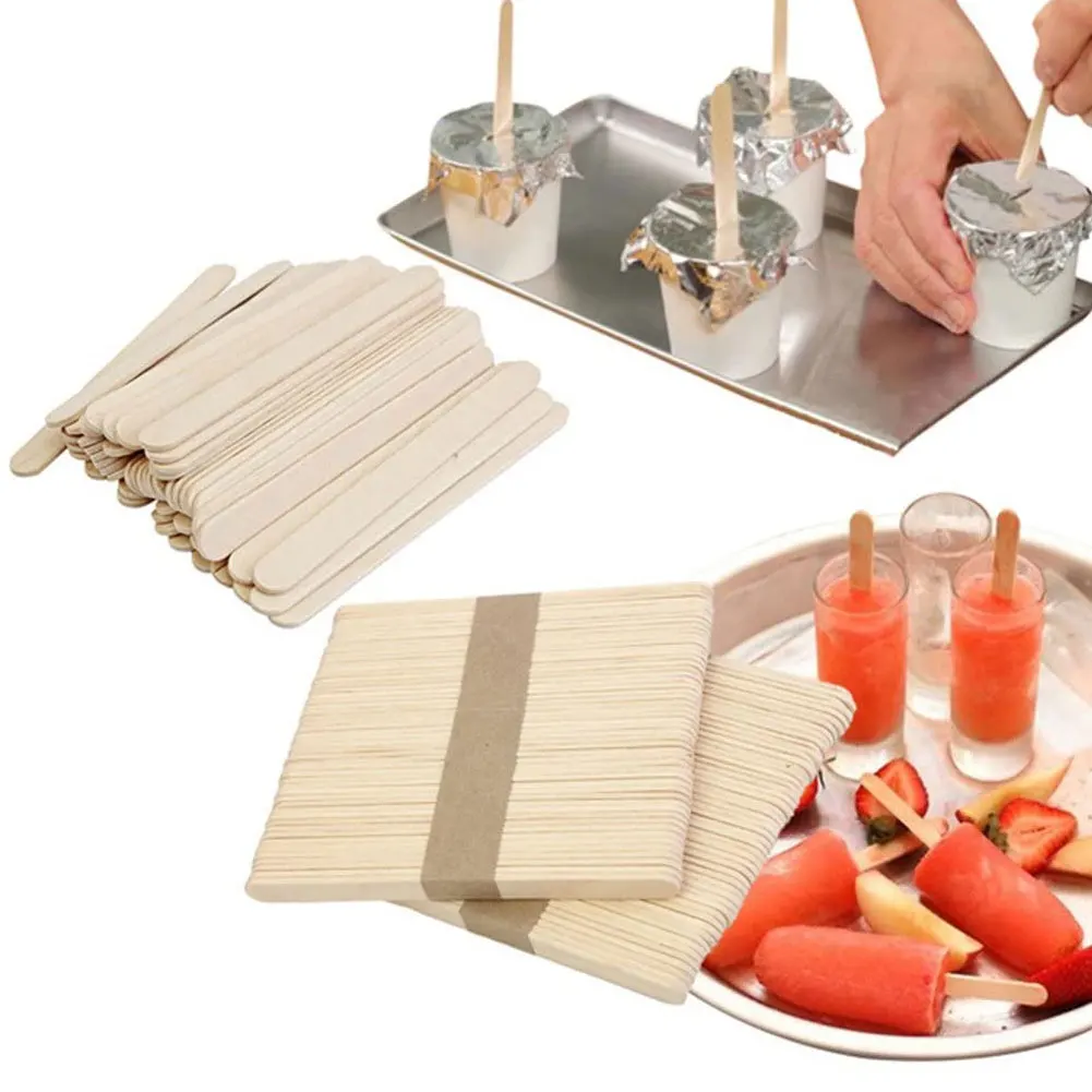 400Pcs Wood Ice Cream Sticks For DIY Art Craft Project Wooden Handwork Making Set Accessories