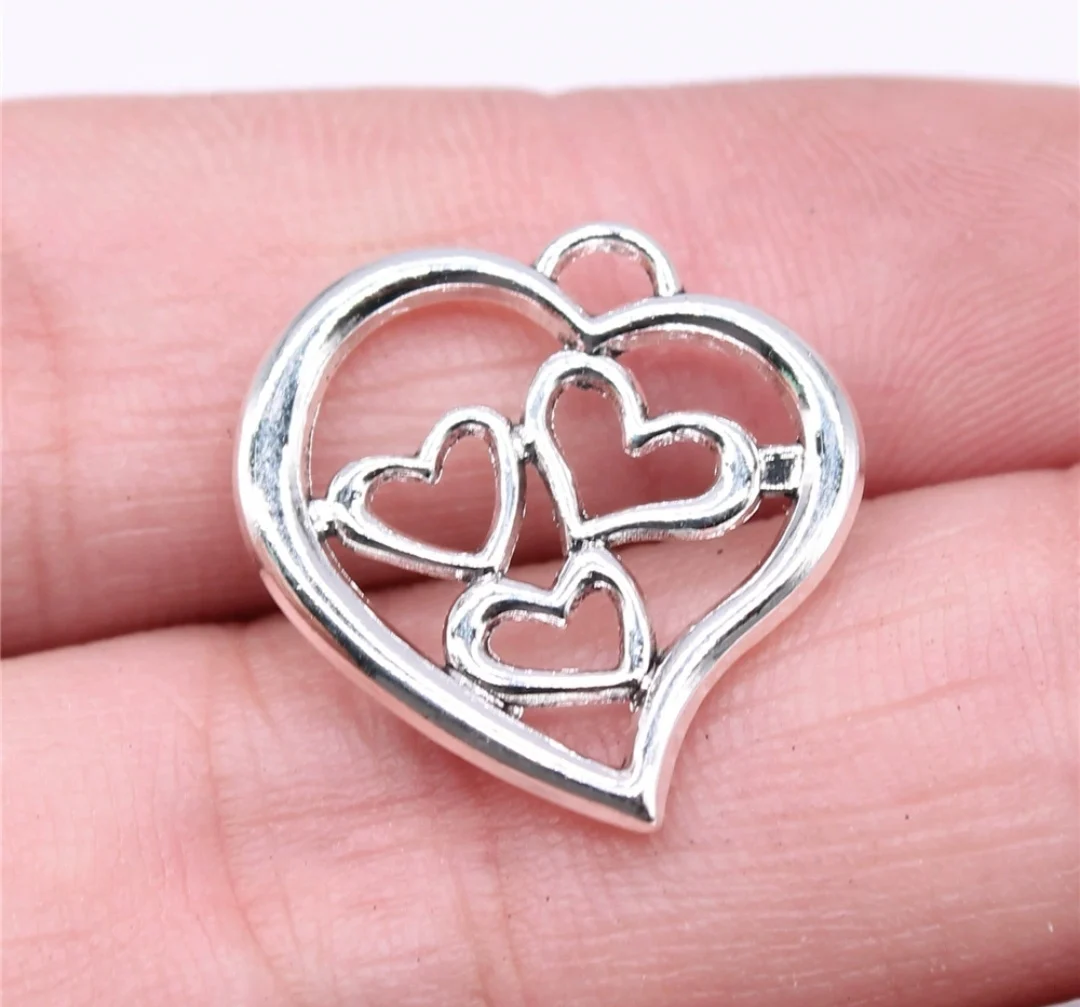 25 قطعة 20x20 مللي متر سبائك الزنك معدن الفضة التبتية مطلي سحر T1104 لصنع المجوهرات #2