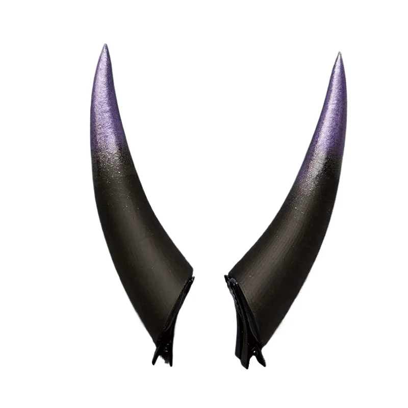 10/14/18 سنتيمتر أنيمي التدرج هالوين قرون الشيطان مشبك للرأس ليلة حفلة تأثيري أغطية الرأس الظلام القوطية كوميك كون الدعائم اكسسوارات