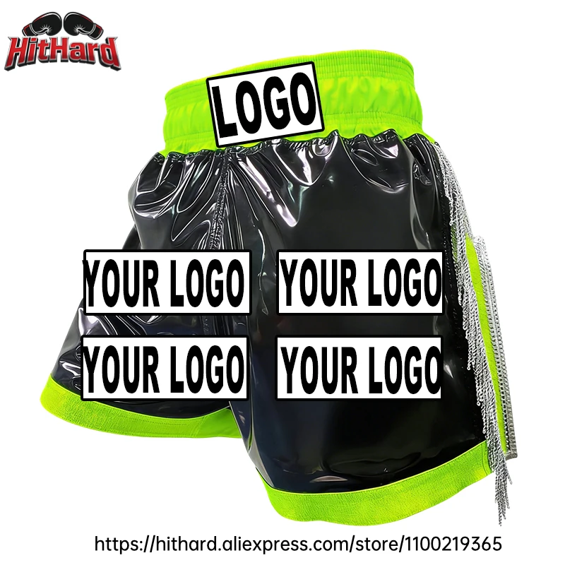 Thai Boxing Shorts Customizable Muay Thai Boxing MMA Training Competition Pants Personalized Logo Kickboxing Cage Fight Shorts
