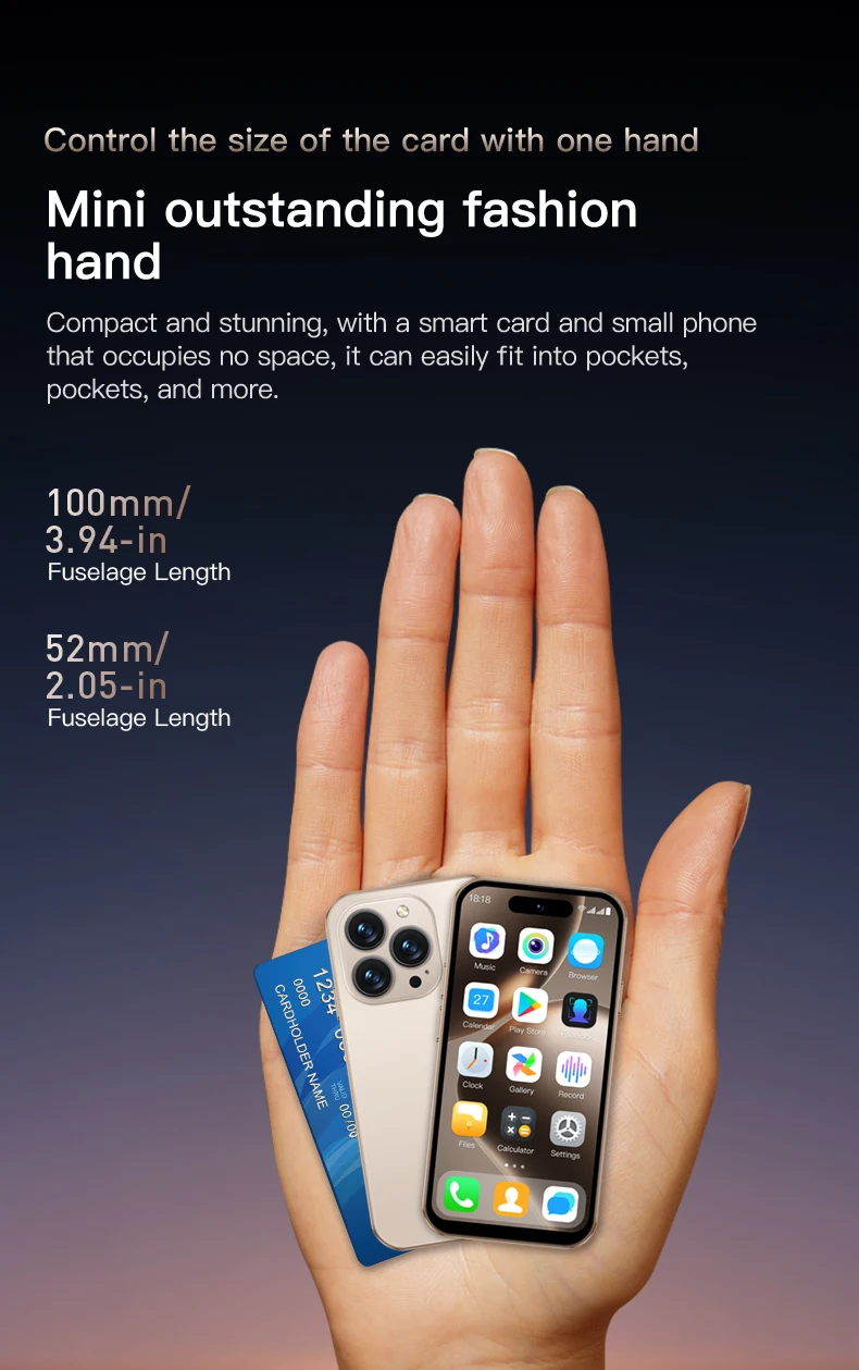 ONEMYTH Soyes M16 Pro 4.0 "Mini Smartphone -2000mAh Battery, 2GB+16GB, Dual SIM Cards, Facial Recognition Small Phone