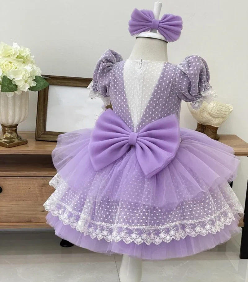 New Baby Girls Birthday Dress Lace Tulle Wedding Party Gown Baptism Ceremony Vestido for Infantil Clothing Kids