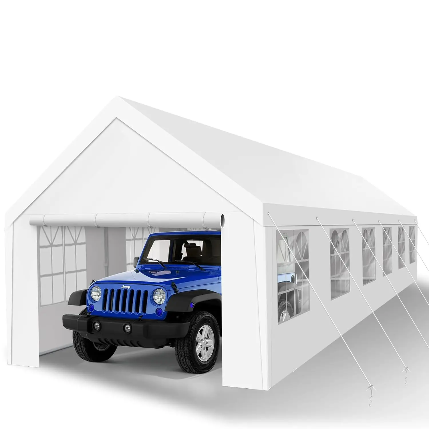 

Spacious 20x40 Heavy Duty Carport Portable Outdoor Shelter Waterproof Canopy Garage with Easy Assembly Customizable Options
