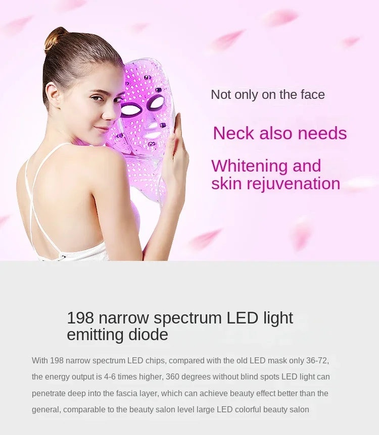 Free Shipping Photon Skin Rejuvenation Mask Import Lamp LED Mask Red and Blue Light Beauty