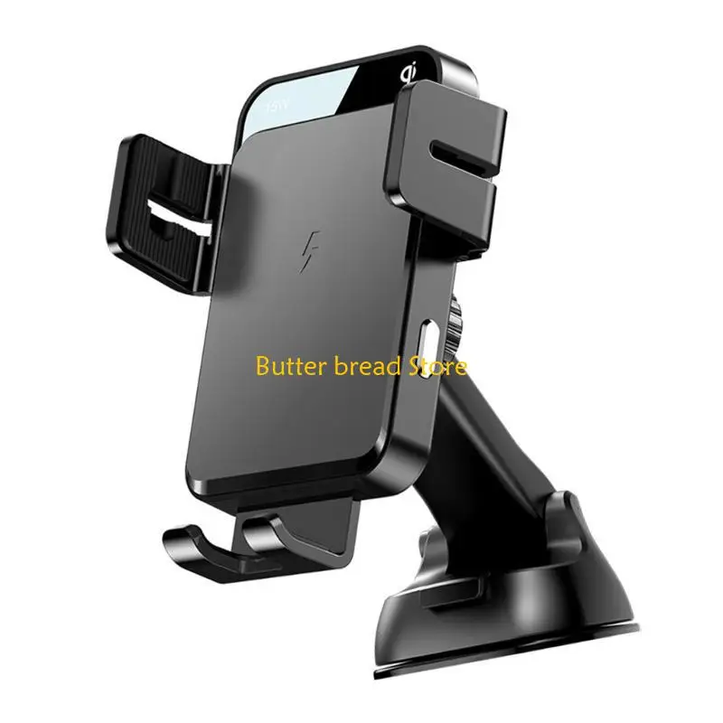 

W89C Wireless Car Auto Clamping Car Mount 15W Fast Charging Dashboard Car Phone Mount for 4.7-6.8inch Smartphone
