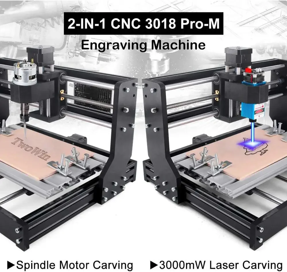 Cnc 3018 Pro Laser Graveur Machine 20W Hout Router Grbl Er11 Diy Recorder Draagbare Freessnijder Engeaver Voor Pcb Metaal Hout