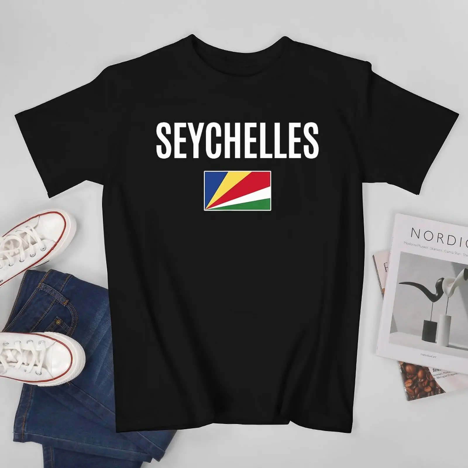 More Design Seychelles Flag Seychellese Men Tshirt Tees T-Shirt O-neck T Shirts Women Boys Clothing 100% Cotton