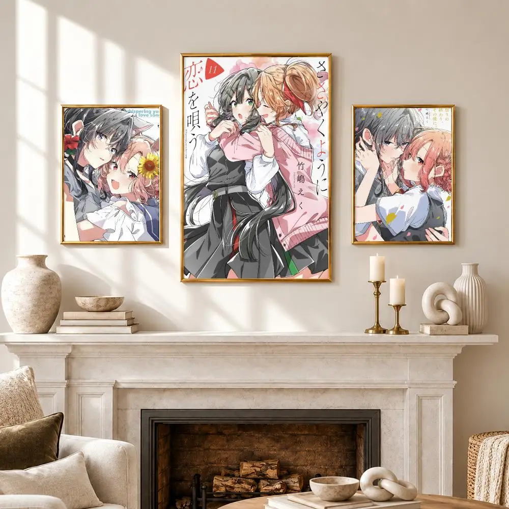 Romantic Anime W-Whisper Me a Love SongS Poster HD Self-Adhesive No Residue After Removal Ideal for All Kinds of Wall Decor